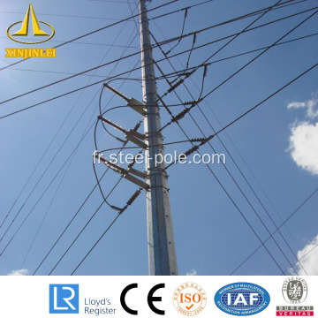 Poteaux en acier de distribution de ligne de transmission électrique